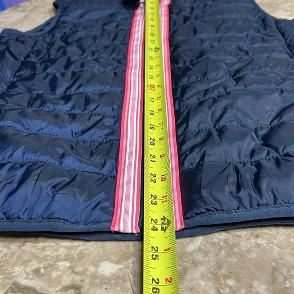 Pearly Vine puffer vest ,women Small.Blue,pink straight ribbon,tassel,Maggie May - Picture 15 of 16